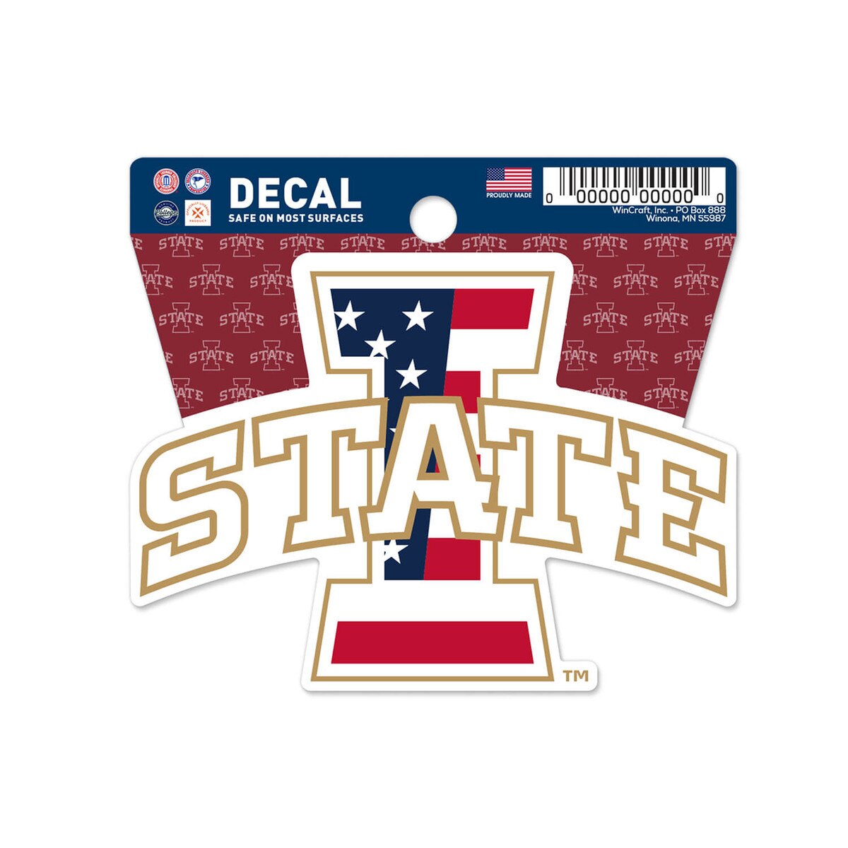 I-State Patriotic Clean Cut Decal 4-inch x 4-inch vendor image